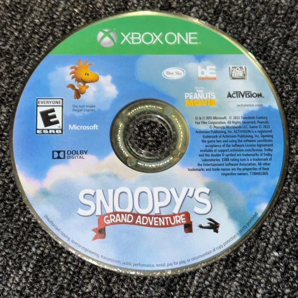 Microsoft Xbox One Snoopy’s Grand Adventure Rated E For Everyone Disc Used Great